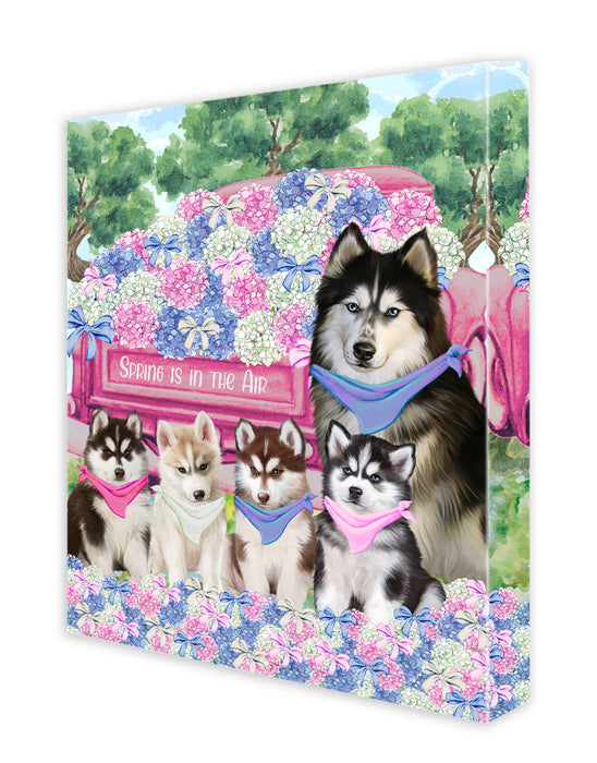 Siberian Husky Wall Art Canvas, Explore a Variety of Designs, Custom Digital Painting, Personalized, Ready to Hang Room Decor, Dog Gift for Pet Lovers