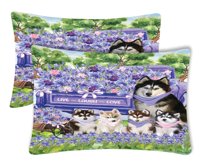 Siberian Husky Pillow Case, Soft and Breathable Pillowcases Set of 2, Explore a Variety of Designs, Personalized, Custom, Gift for Dog Lovers