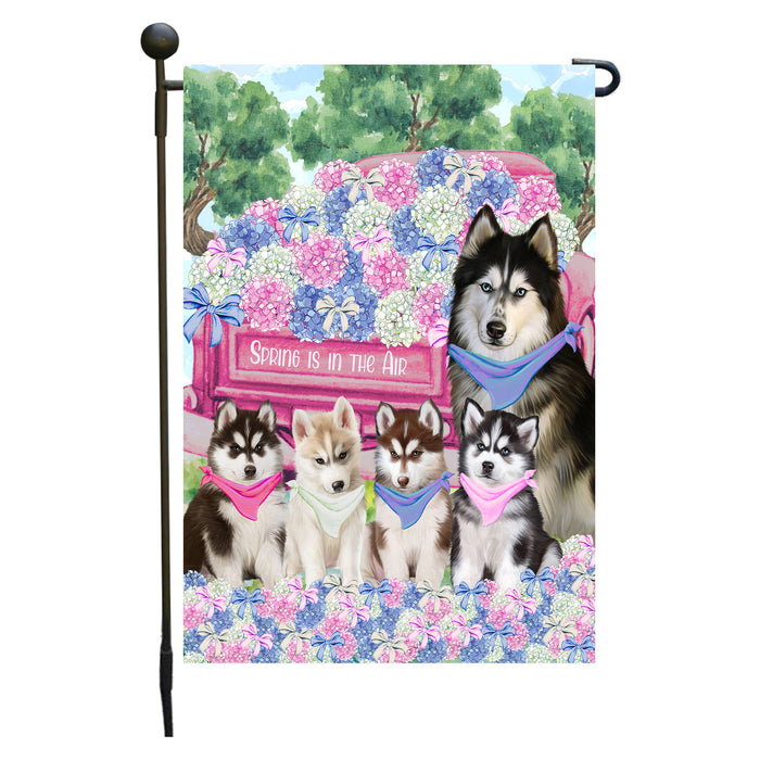 Siberian Husky Dogs Garden Flag: Explore a Variety of Personalized Designs, Double-Sided, Weather Resistant, Custom, Outdoor Garden Yard Decor for Dog and Pet Lovers