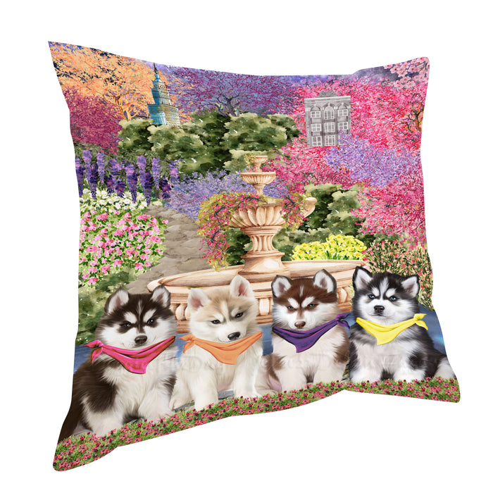 Siberian Husky Throw Pillow: Explore a Variety of Designs, Cushion Pillows for Sofa Couch Bed, Personalized, Custom, Dog Lover's Gifts