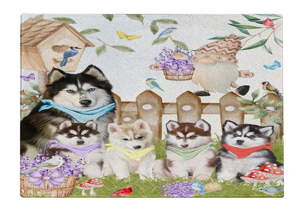 Siberian Husky Cutting Board: Explore a Variety of Designs, Custom, Personalized, Kitchen Tempered Glass Scratch and Stain Resistant, Gift for Dog and Pet Lovers