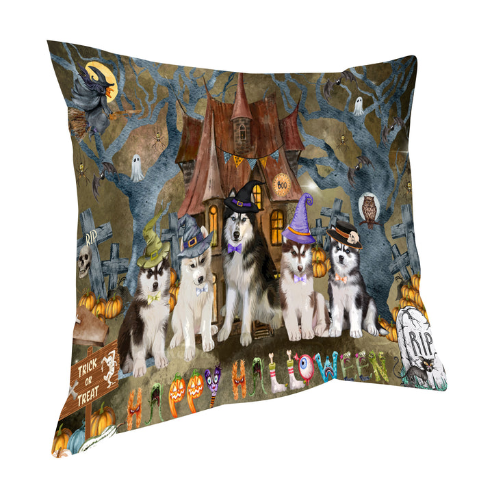 Siberian Husky Pillow, Explore a Variety of Personalized Designs, Custom, Throw Pillows Cushion for Sofa Couch Bed, Dog Gift for Pet Lovers