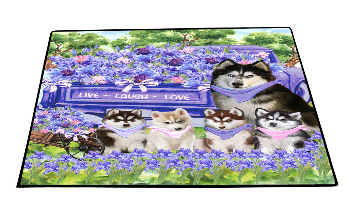 Siberian Husky Floor Mat: Explore a Variety of Designs, Custom, Personalized, Anti-Slip Door Mats for Indoor and Outdoor, Gift for Dog and Pet Lovers