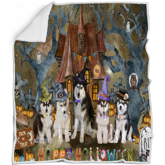 Siberian Husky Blanket: Explore a Variety of Designs, Personalized, Custom Bed Blankets, Cozy Sherpa, Fleece and Woven, Dog Gift for Pet Lovers
