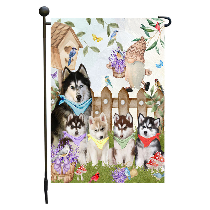 Siberian Husky Dogs Garden Flag: Explore a Variety of Designs, Custom, Personalized, Weather Resistant, Double-Sided, Outdoor Garden Yard Decor for Dog and Pet Lovers