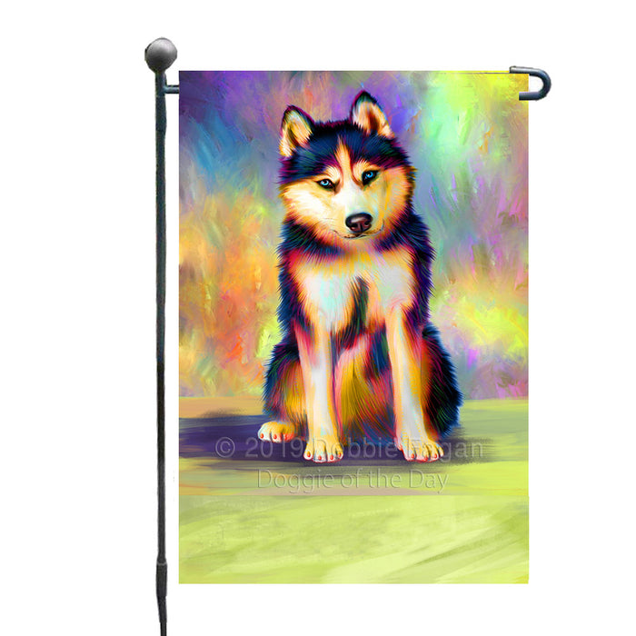 Personalized Paradise Wave Siberian Husky Dog Custom Garden Flags GFLG-DOTD-A60080