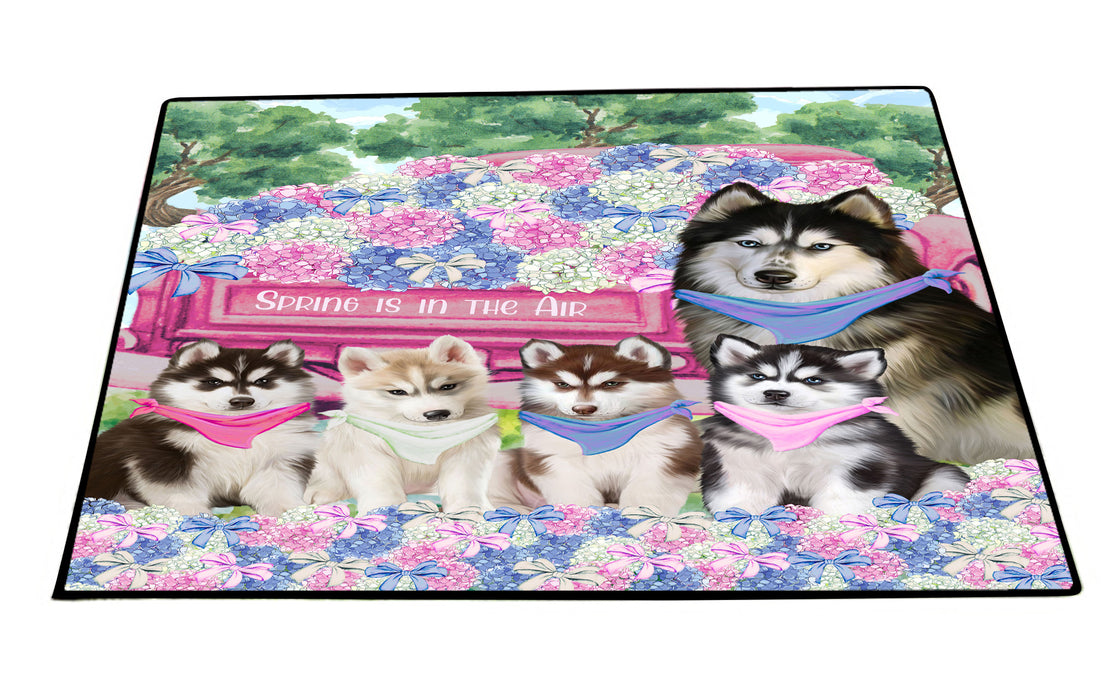 Siberian Husky Floor Mat: Explore a Variety of Designs, Anti-Slip Doormat for Indoor and Outdoor Welcome Mats, Personalized, Custom, Pet and Dog Lovers Gift