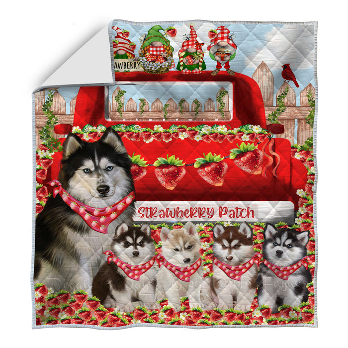 Siberian Husky Quilt: Explore a Variety of Bedding Designs, Custom, Personalized, Bedspread Coverlet Quilted, Gift for Dog and Pet Lovers