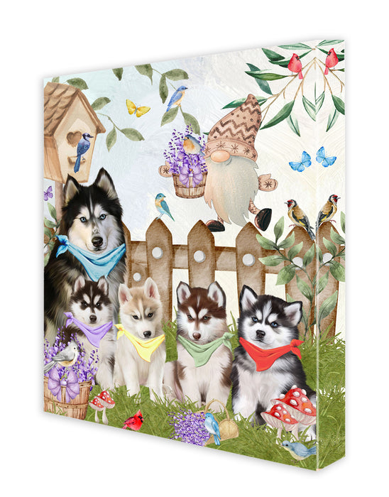 Siberian Husky Canvas: Explore a Variety of Designs, Custom, Digital Art Wall Painting, Personalized, Ready to Hang Halloween Room Decor, Pet Gift for Dog Lovers