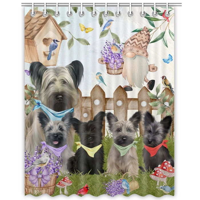 Skye Terrier Shower Curtain, Explore a Variety of Personalized Designs, Custom, Waterproof Bathtub Curtains with Hooks for Bathroom, Dog Gift for Pet Lovers