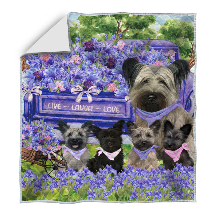 Skye Terrier Quilt: Explore a Variety of Custom Designs, Personalized, Bedding Coverlet Quilted, Gift for Dog and Pet Lovers