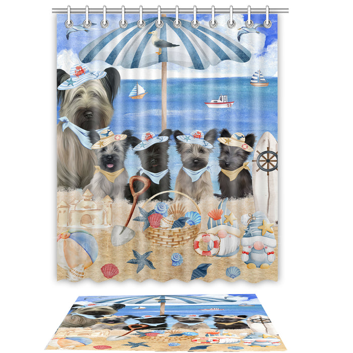 Skye Terrier Shower Curtain & Bath Mat Set - Explore a Variety of Personalized Designs - Custom Rug and Curtains with hooks for Bathroom Decor - Pet and Dog Lovers Gift