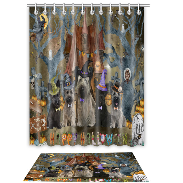 Skye Terrier Shower Curtain & Bath Mat Set: Explore a Variety of Designs, Custom, Personalized, Curtains with hooks and Rug Bathroom Decor, Gift for Dog and Pet Lovers