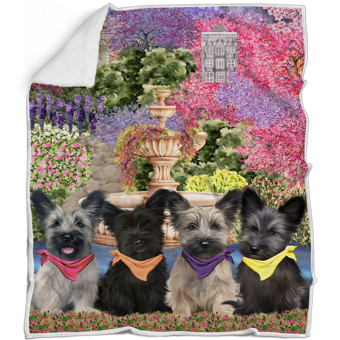 Skye Terrier Blanket: Explore a Variety of Personalized Designs, Bed Cozy Sherpa, Fleece and Woven, Custom Dog Gift for Pet Lovers