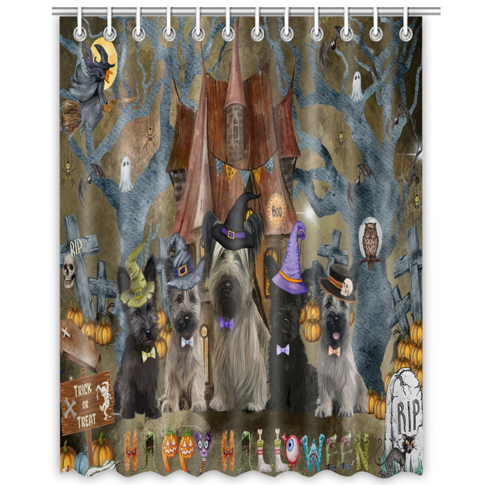 Skye Terrier Shower Curtain, Explore a Variety of Custom Designs, Personalized, Waterproof Bathtub Curtains with Hooks for Bathroom, Gift for Dog and Pet Lovers