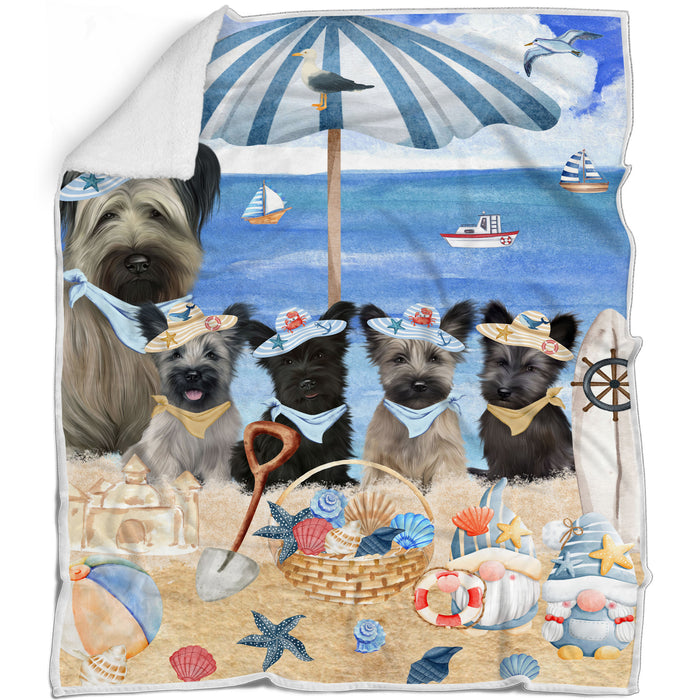 Skye Terrier Bed Blanket, Explore a Variety of Designs, Personalized, Throw Sherpa, Fleece and Woven, Custom, Soft and Cozy, Dog Gift for Pet Lovers