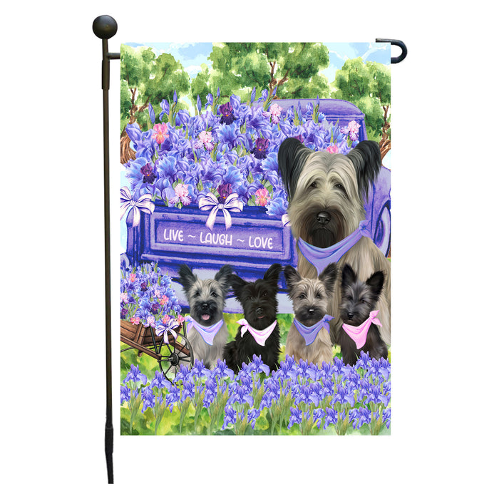 Skye Terrier Dogs Garden Flag for Dog and Pet Lovers, Explore a Variety of Designs, Custom, Personalized, Weather Resistant, Double-Sided, Outdoor Garden Yard Decoration