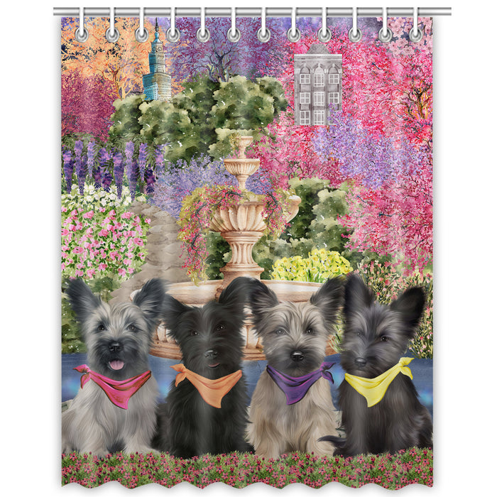 Skye Terrier Shower Curtain: Explore a Variety of Designs, Custom, Personalized, Waterproof Bathtub Curtains for Bathroom with Hooks, Gift for Dog and Pet Lovers