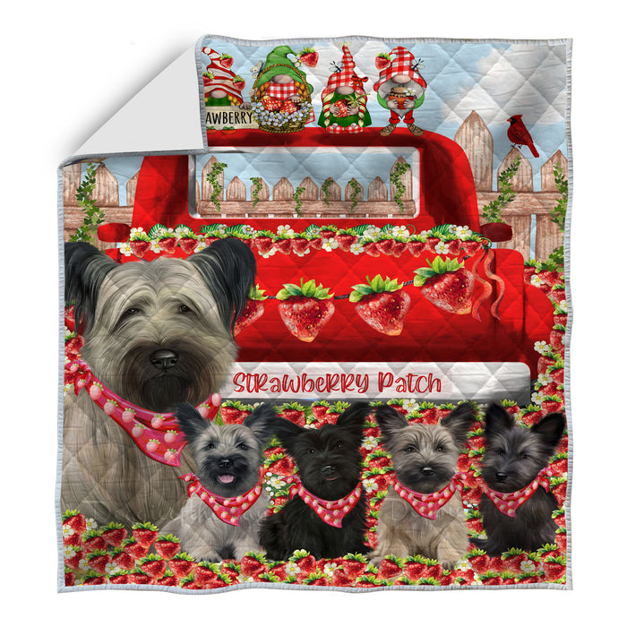 Skye Terrier Quilt, Explore a Variety of Bedding Designs, Bedspread Quilted Coverlet, Custom, Personalized, Pet Gift for Dog Lovers