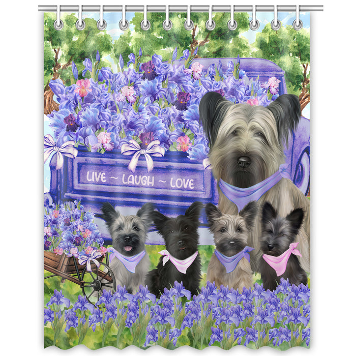 Skye Terrier Shower Curtain: Explore a Variety of Designs, Halloween Bathtub Curtains for Bathroom with Hooks, Personalized, Custom, Gift for Pet and Dog Lovers