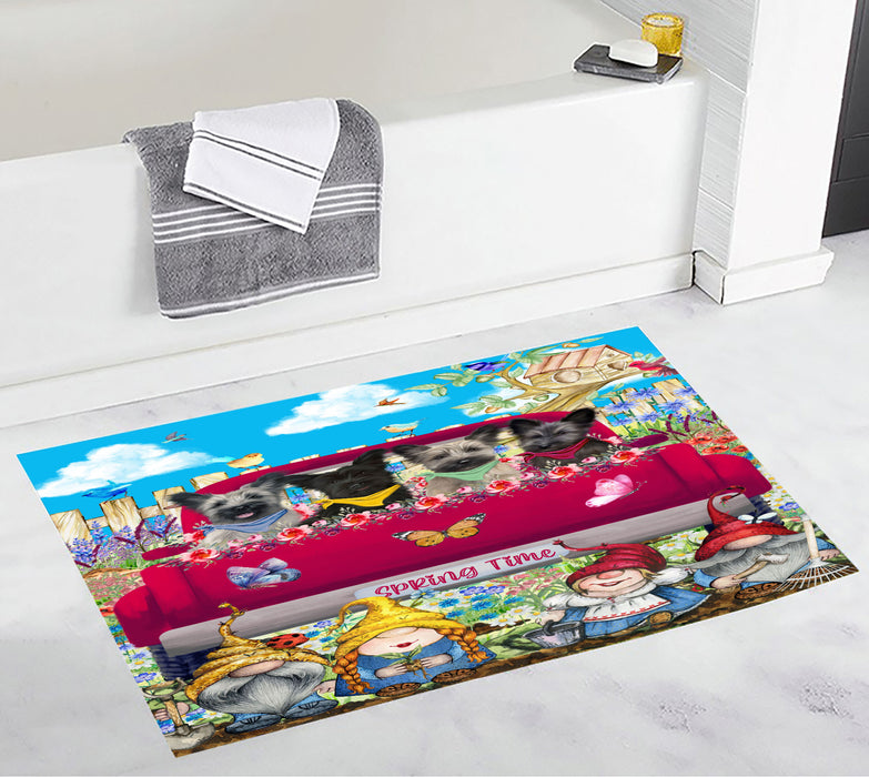Skye Terrier Custom Bath Mat, Explore a Variety of Personalized Designs, Anti-Slip Bathroom Pet Rug Mats, Dog Lover's Gifts