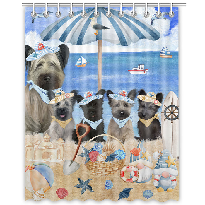 Skye Terrier Shower Curtain, Explore a Variety of Custom Designs, Personalized, Waterproof Bathtub Curtains with Hooks for Bathroom, Gift for Dog and Pet Lovers