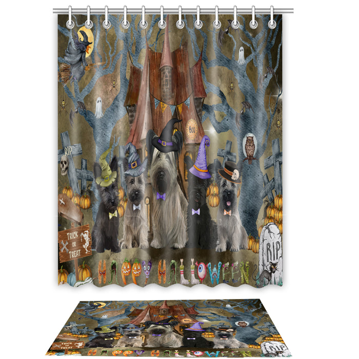 Skye Terrier Shower Curtain & Bath Mat Set, Bathroom Decor Curtains with hooks and Rug, Explore a Variety of Designs, Personalized, Custom, Dog Lover's Gifts