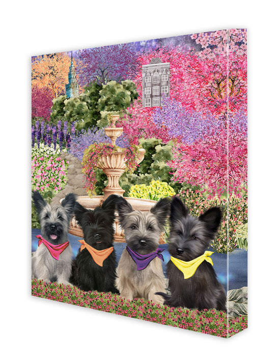 Skye Terrier Wall Art Canvas, Explore a Variety of Designs, Custom Digital Painting, Personalized, Ready to Hang Room Decor, Dog Gift for Pet Lovers