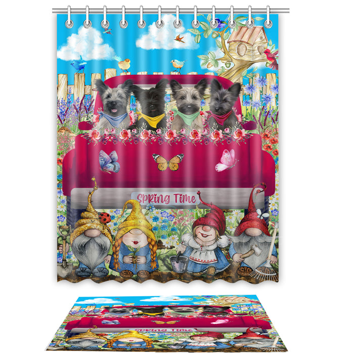 Skye Terrier Shower Curtain & Bath Mat Set: Explore a Variety of Designs, Custom, Personalized, Curtains with hooks and Rug Bathroom Decor, Gift for Dog and Pet Lovers