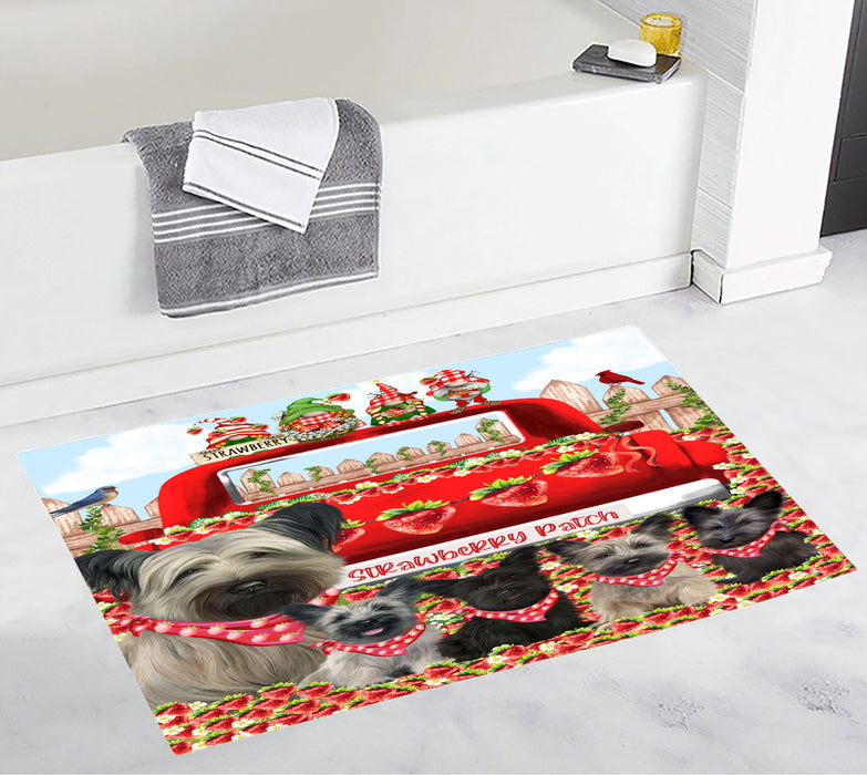 Skye Terrier Anti-Slip Bath Mat, Explore a Variety of Designs, Soft and Absorbent Bathroom Rug Mats, Personalized, Custom, Dog and Pet Lovers Gift