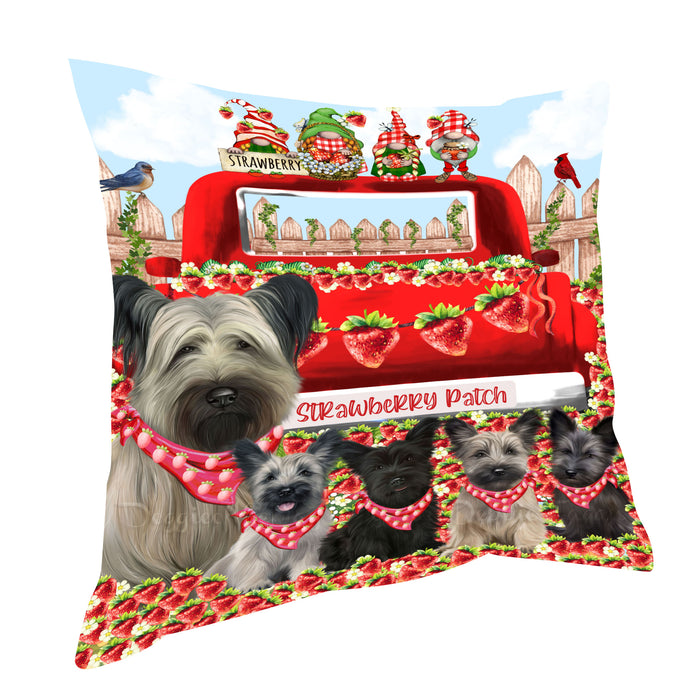 Skye Terrier Pillow: Explore a Variety of Designs, Custom, Personalized, Throw Pillows Cushion for Sofa Couch Bed, Gift for Dog and Pet Lovers