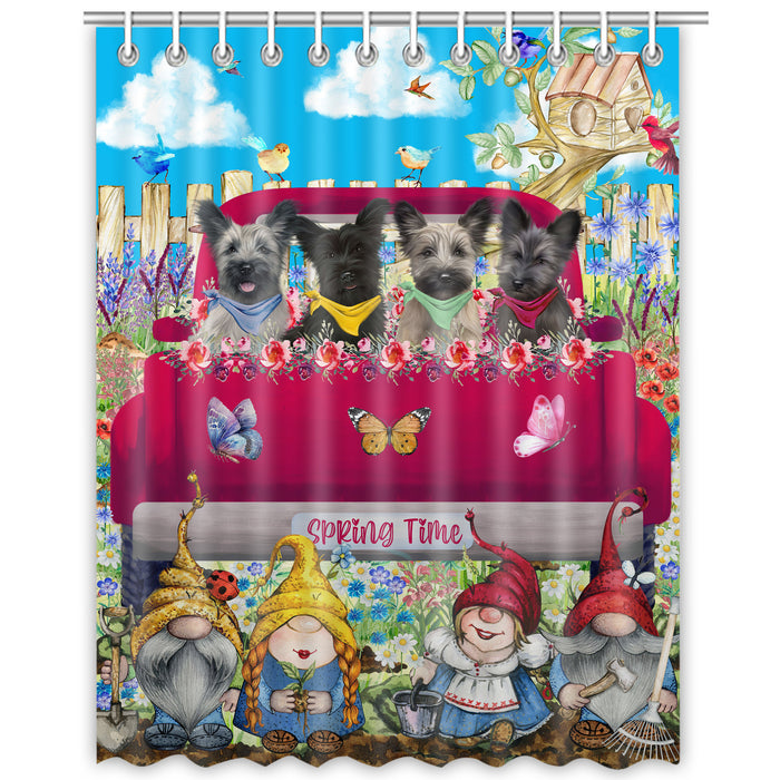 Skye Terrier Shower Curtain, Personalized Bathtub Curtains for Bathroom Decor with Hooks, Explore a Variety of Designs, Custom, Pet Gift for Dog Lovers