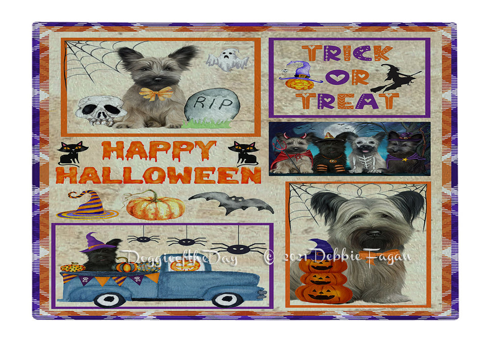Happy Halloween Trick or Treat Siberian Husky Dogs Cutting Board - Easy Grip Non-Slip Dishwasher Safe Chopping Board Vegetables C79471