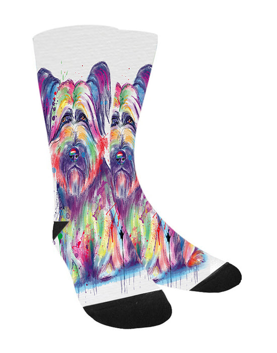 Watercolor Skye Terrier Women's Casual Socks