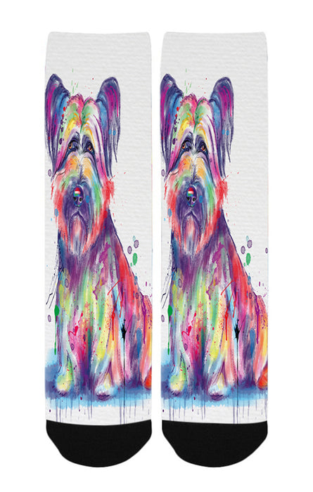 Watercolor Skye Terrier Women's Casual Socks