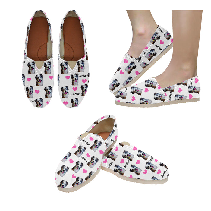 Custom Add Your Photo Here PET Dog Cat Photos on Unisex Classic Canvas Slip-On Shoes