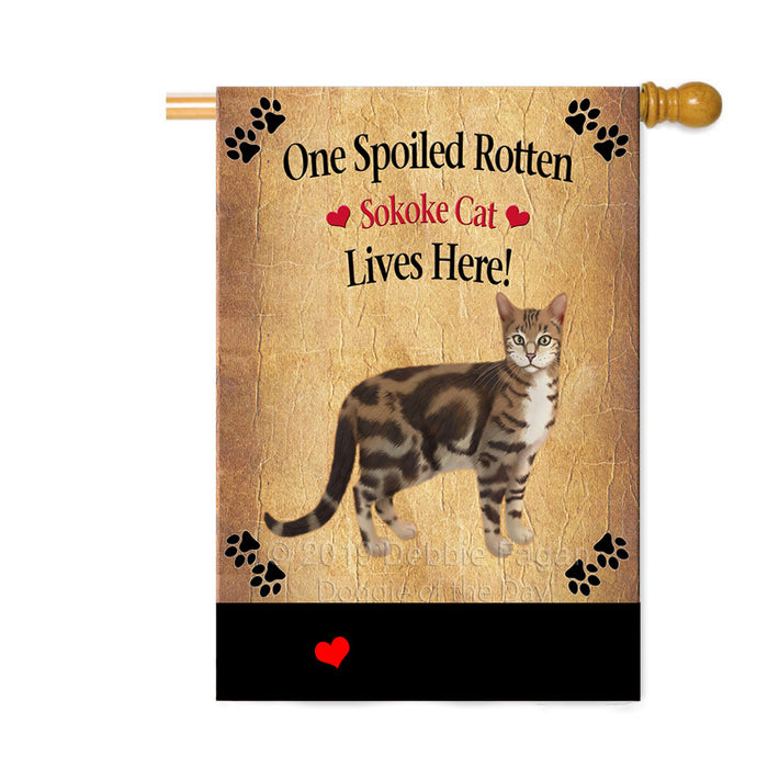 Personalized Spoiled Rotten Sokoke Dog Custom House Flag FLG-DOTD-A63336