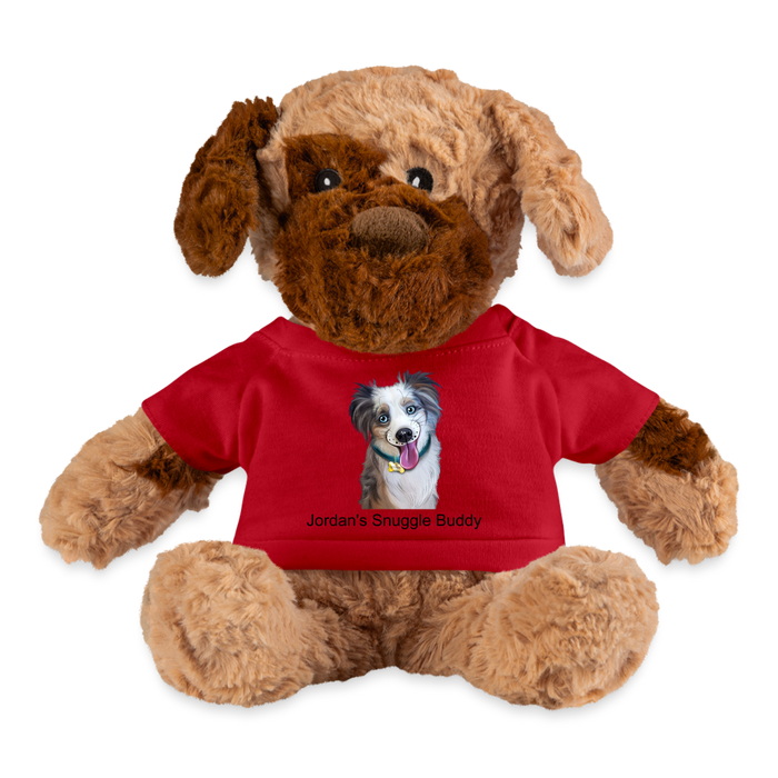 Personalized Dog with T-Shirt - Add Your Photo - red