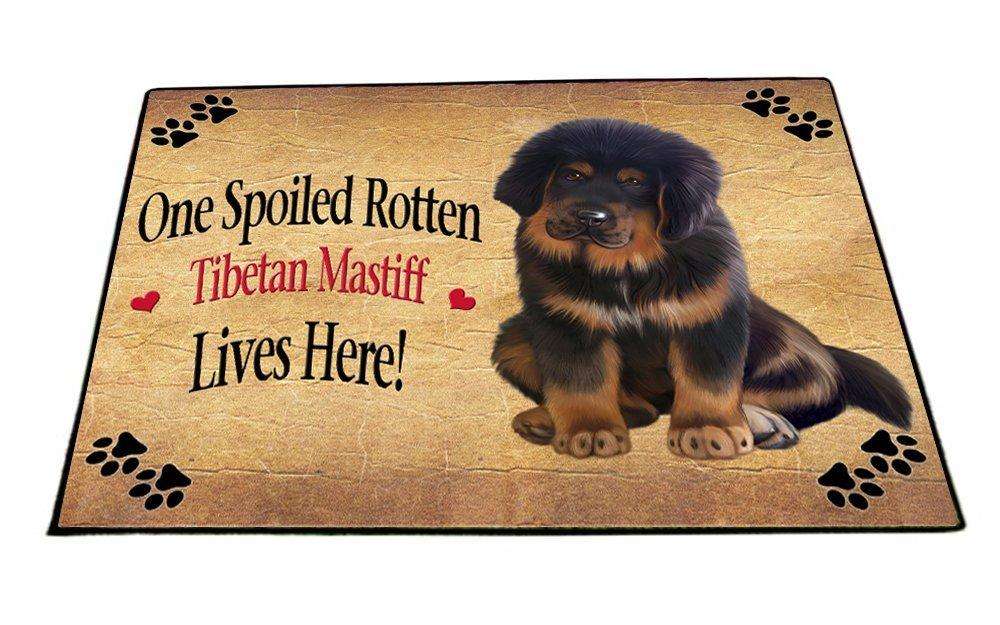 Spoiled Rotten Tibetan Mastiff Puppy Dog Indoor/Outdoor Floormat