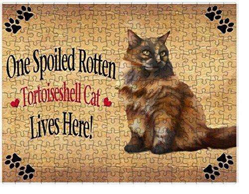 Spoiled Rotten Tortoiseshell Cat Puzzle with Photo Tin