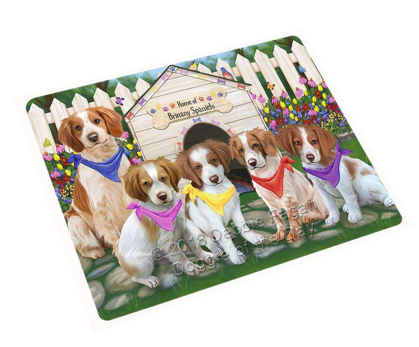 Spring Dog House Brittany Spaniels Dog Large Refrigerator / Dishwasher Magnet RMAG58620