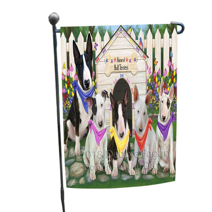 Spring Dog House Bull Terriers Dog Garden Flag GFLG49646