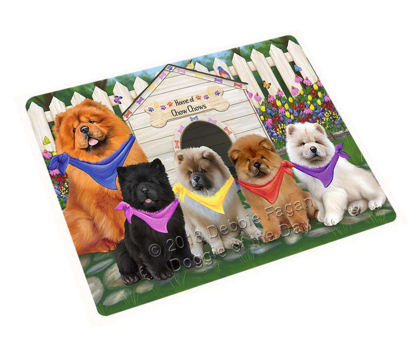 Spring Dog House Chow Chows Dog Magnet Mini (3.5" x 2") MAG53436