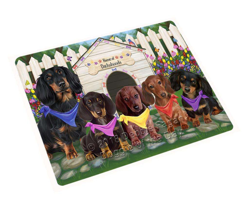 Spring Dog House Dachshunds Dog Magnet Mini (3.5" x 2") MAG53373