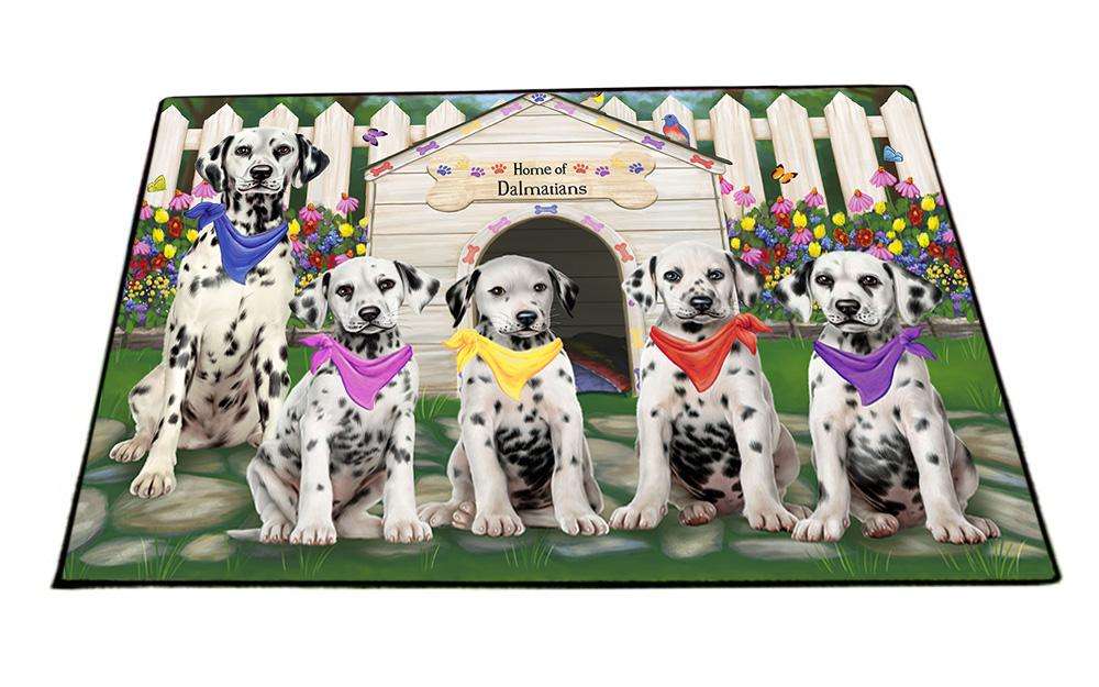 Spring Dog House Dalmatians Dog Floormat FLMS50160
