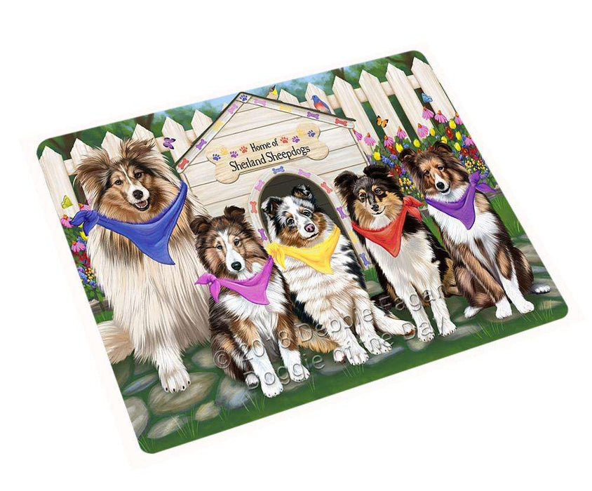 Spring Dog House Shetland Sheepdogs Magnet Mini (3.5" x 2") MAG54258