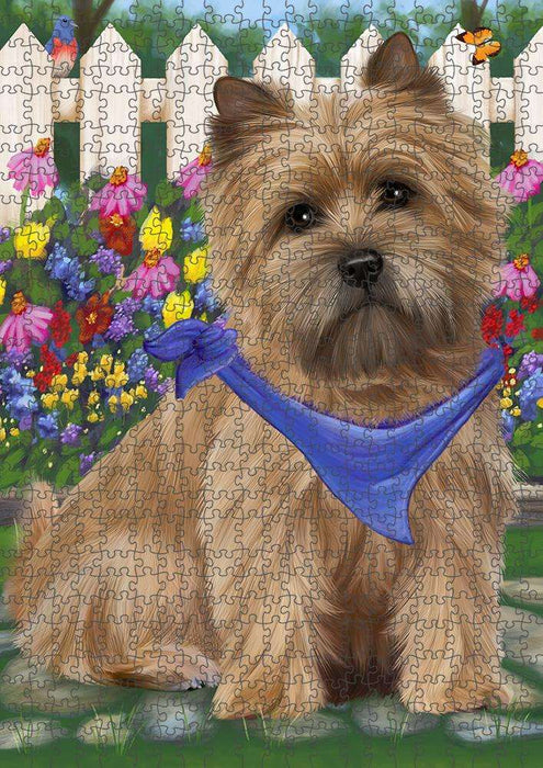 Spring Floral Cairn Terrier Dog Puzzle with Photo Tin PUZL53193
