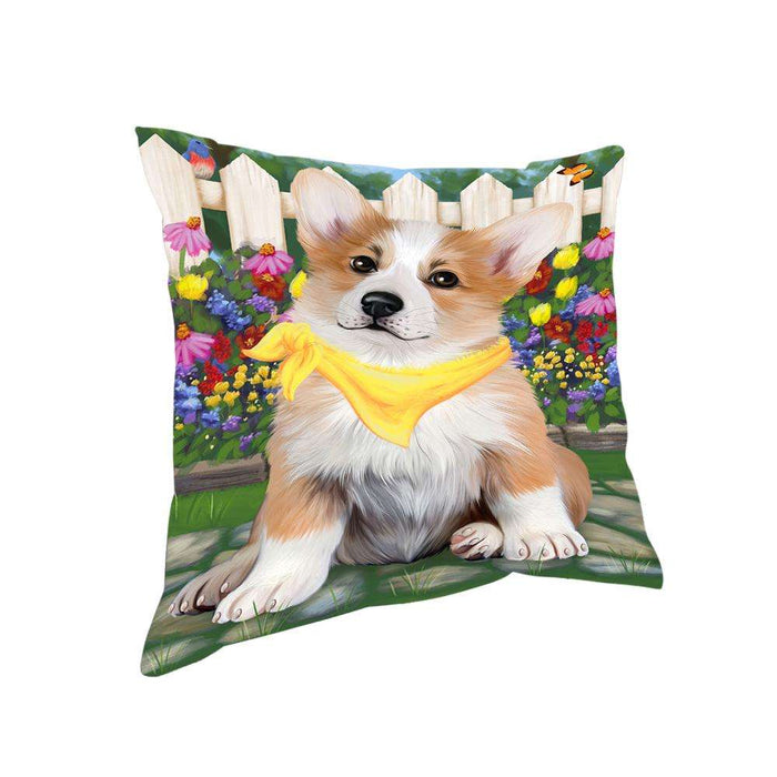 Spring Floral Corgi Dog Pillow PIL55320