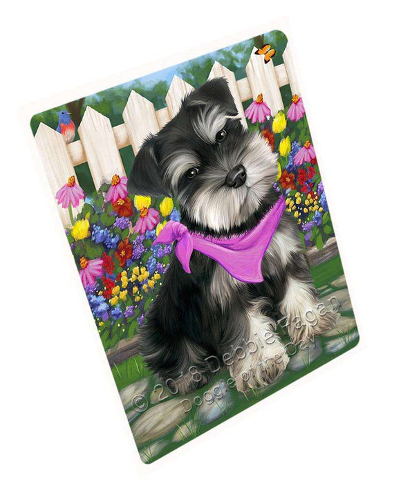 Spring Floral Schnauzer Dog Blanket BLNKT66954
