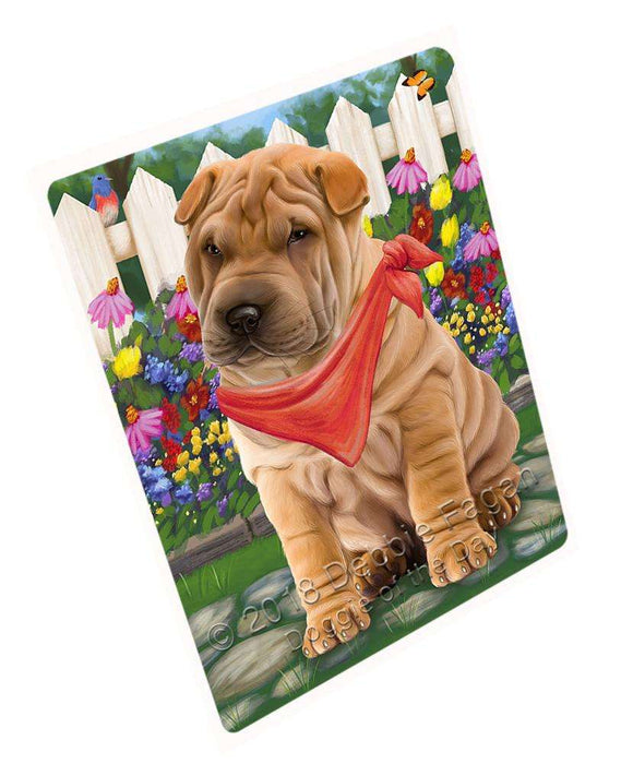 Spring Floral Shar Pei Dog Blanket BLNKT66999